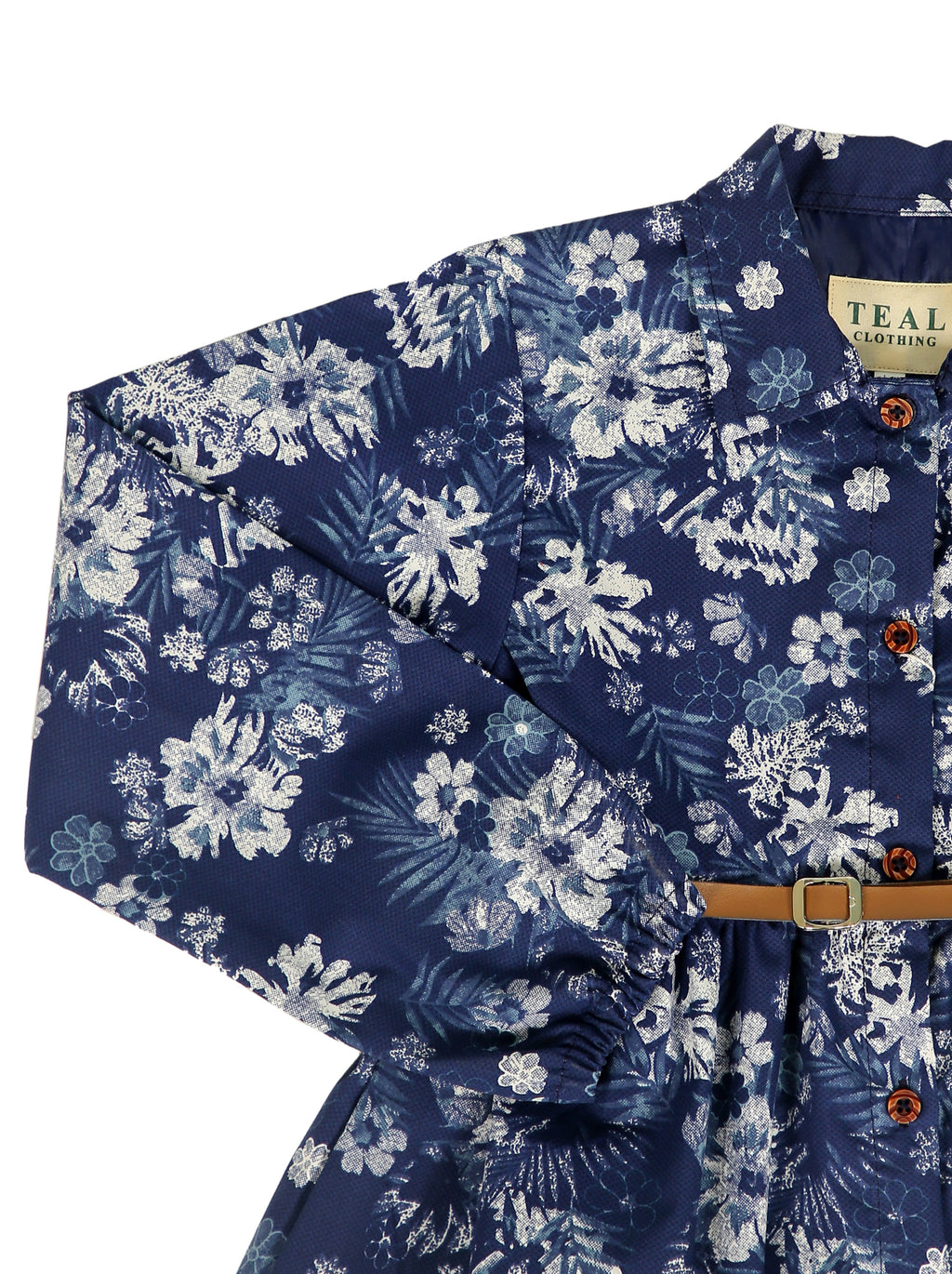 Blue Floral Button Down Frock