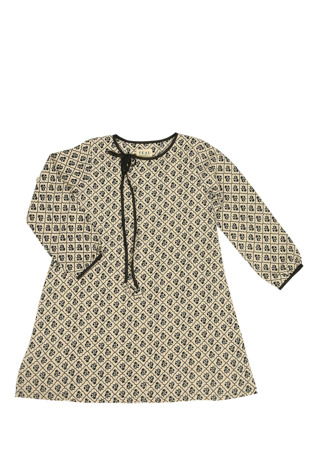 Vintage Black and Off White Dress