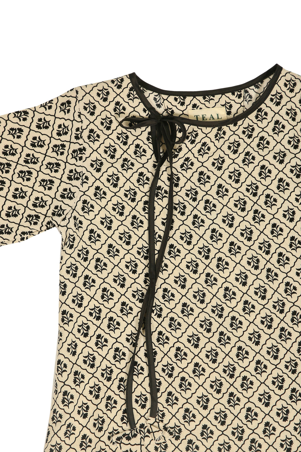 Vintage Black and Off White Dress