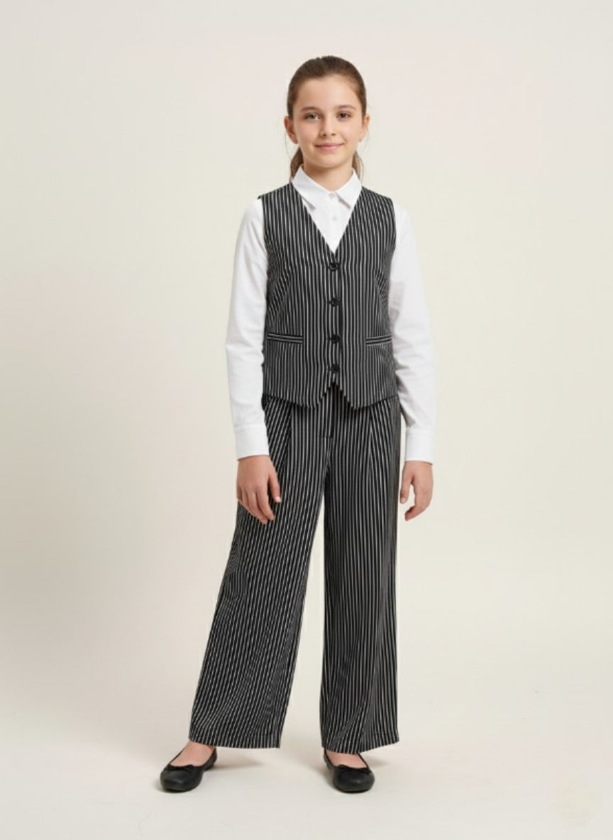 Classic Pinstripe Formal Two-Piece Set
