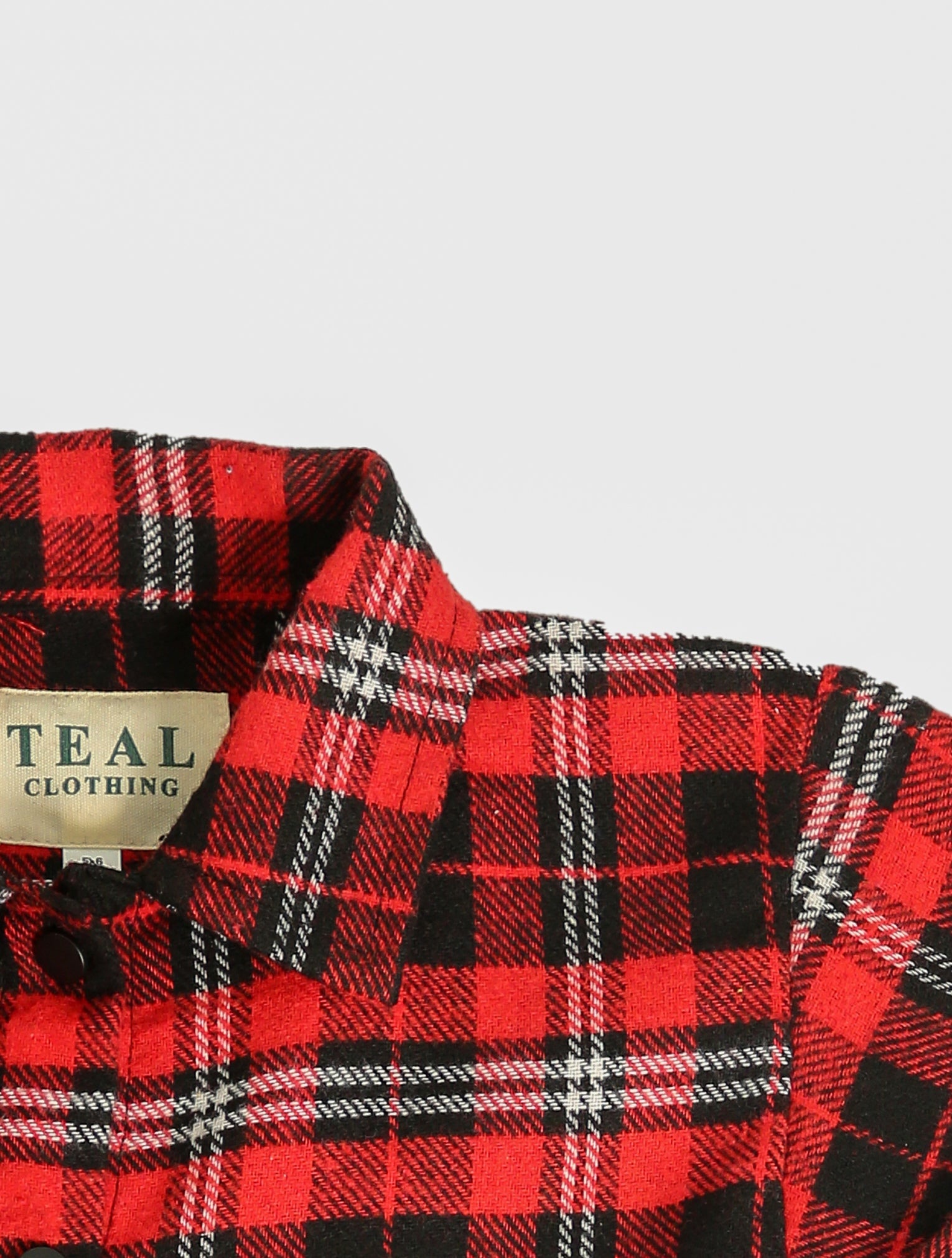 Red & Black Check Flannel Button-Down Frock