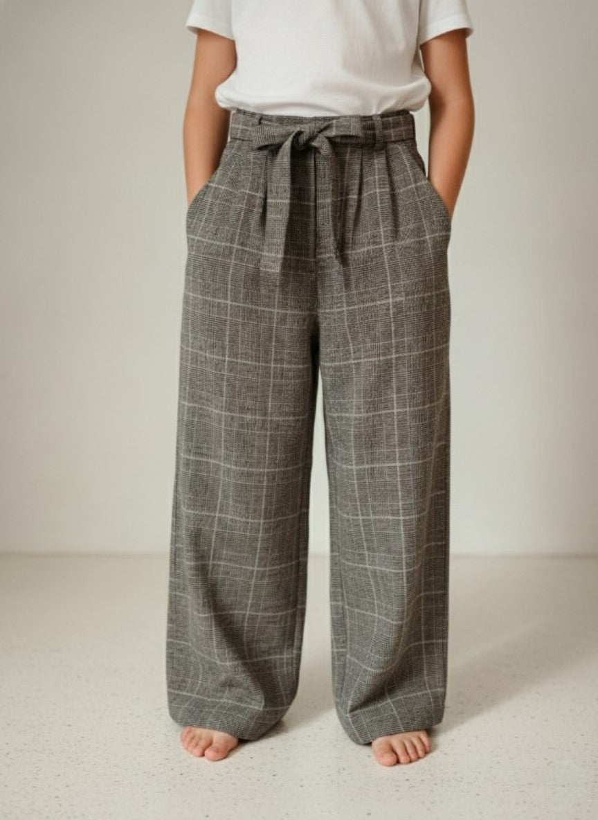 Plaid Belted Pants