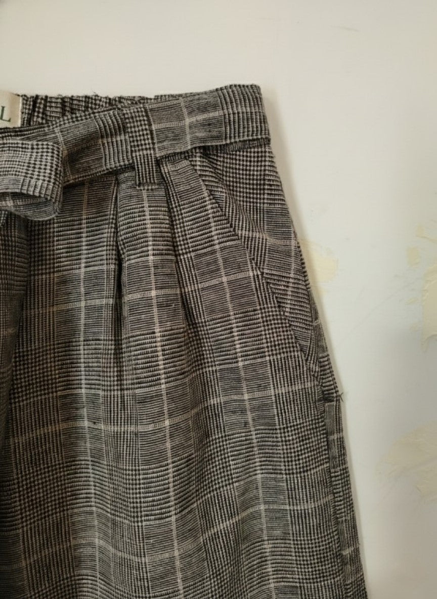 Plaid Belted Pants